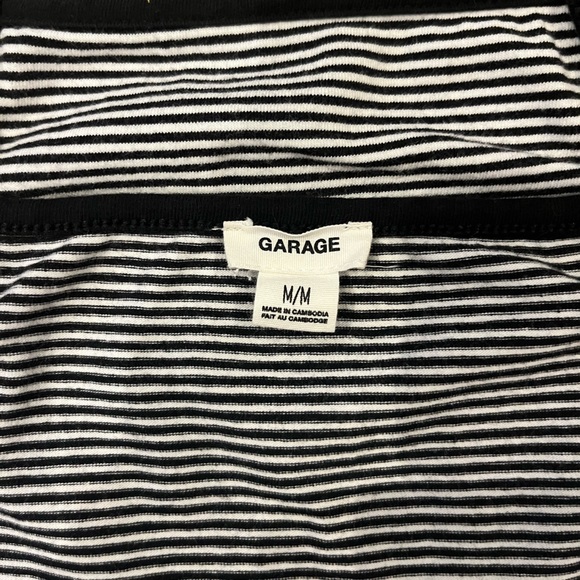 Garage cropped black and white stripped tank top - Picture 5 of 6